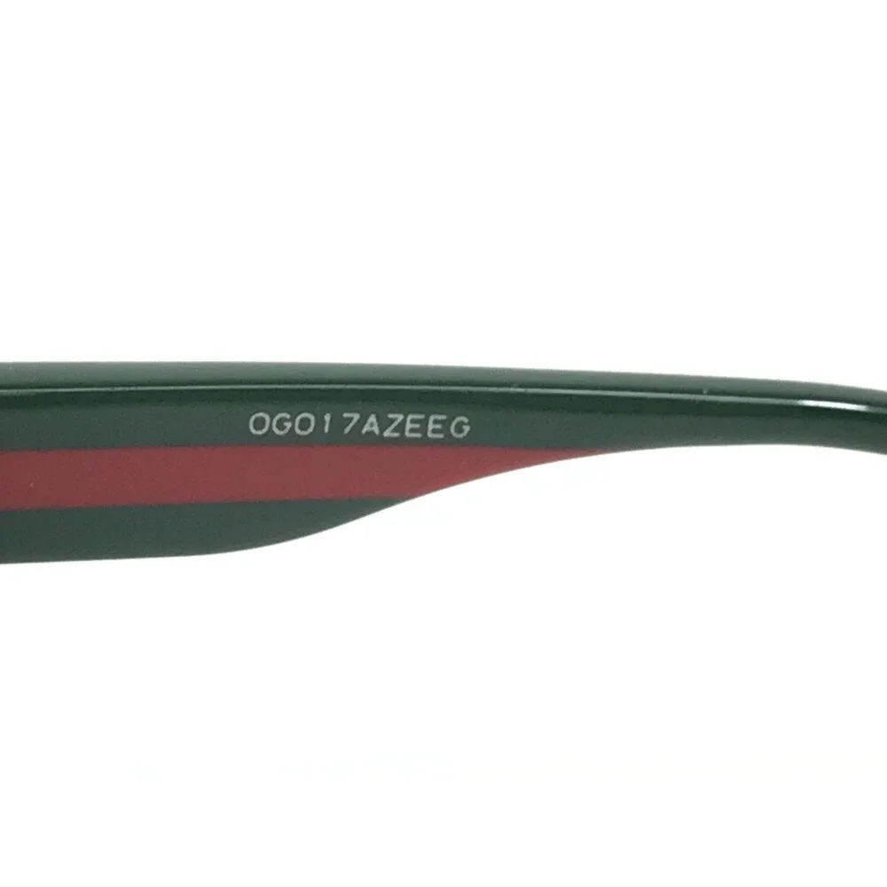 Gucci Sunglasses GG0417SK 003 Tortoise Green Red Asian Fit Frames w Brown Lenses